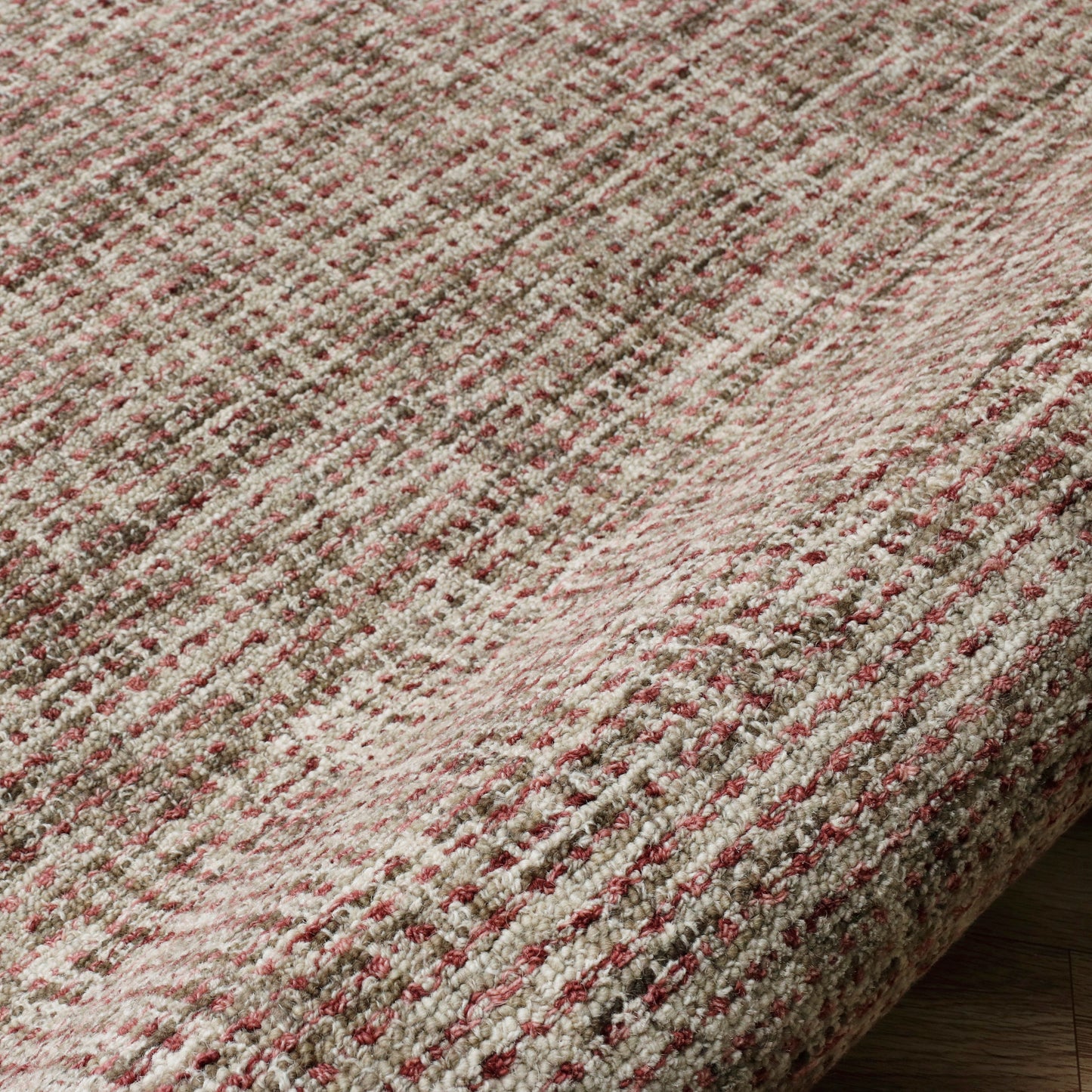 Criss Cross-81300 Contemporary Hand-Tufted Brown/Red Cotton Indoor Area Rug - LR Home