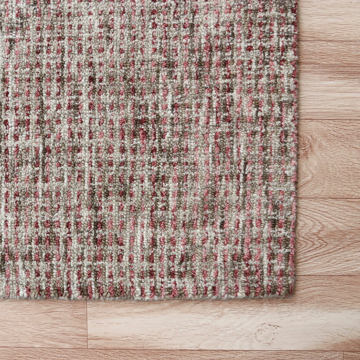 Criss Cross-81300 Contemporary Hand-Tufted Brown/Red Cotton Indoor Area Rug - LR Home