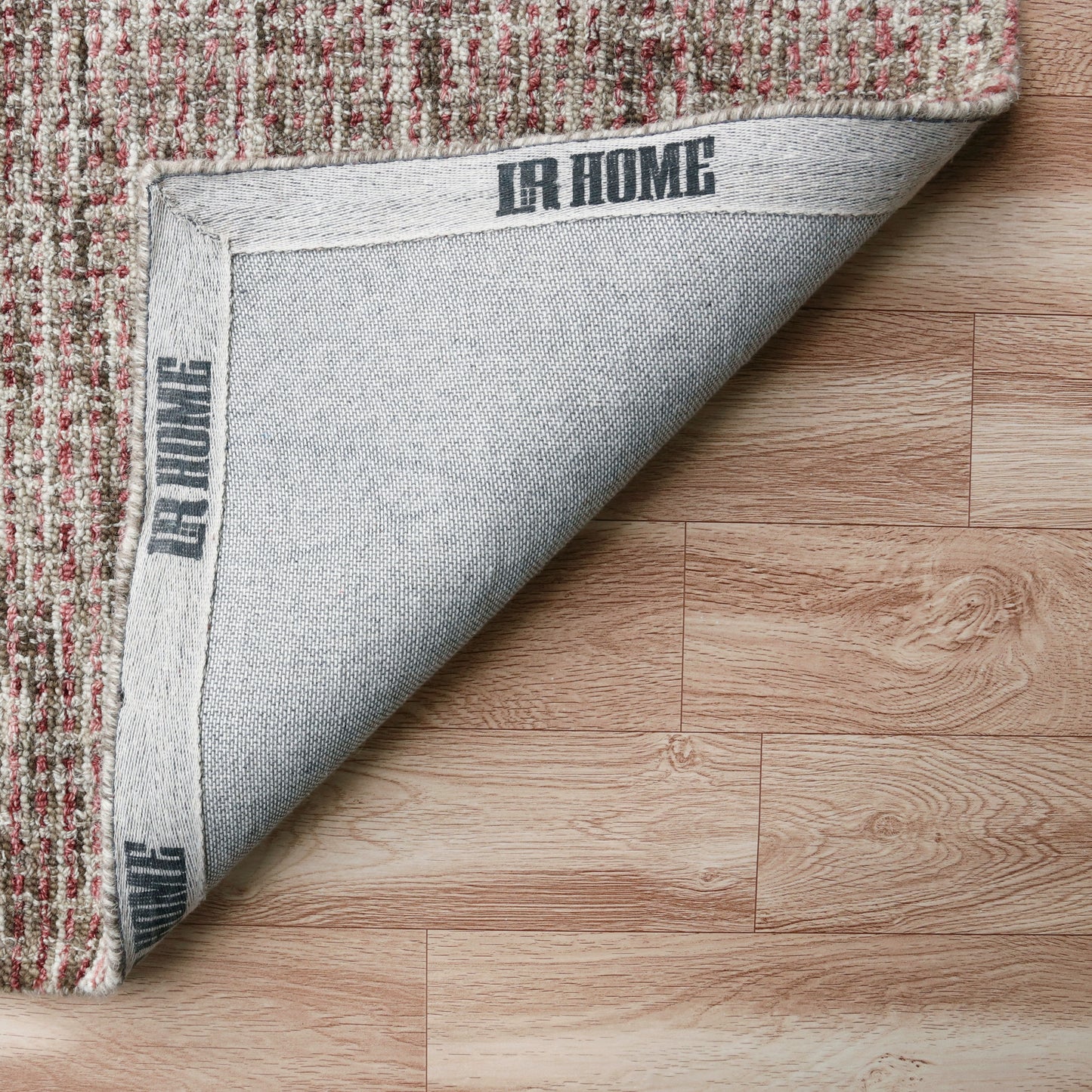 Criss Cross-81300 Contemporary Hand-Tufted Brown/Red Cotton Indoor Area Rug - LR Home