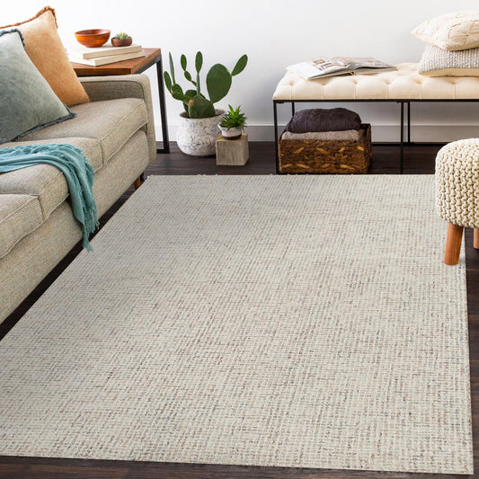 Criss Cross-82200 Contemporary Hand-Tufted Rust/Beige Cotton Indoor Area Rug - LR Home