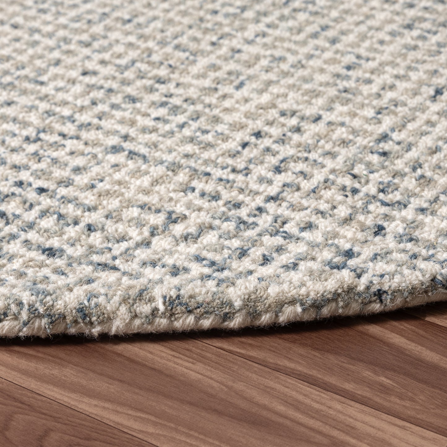 Criss Cross-82202 Contemporary Hand-Tufted Teal/Cream Cotton Indoor Area Rug - LR Home