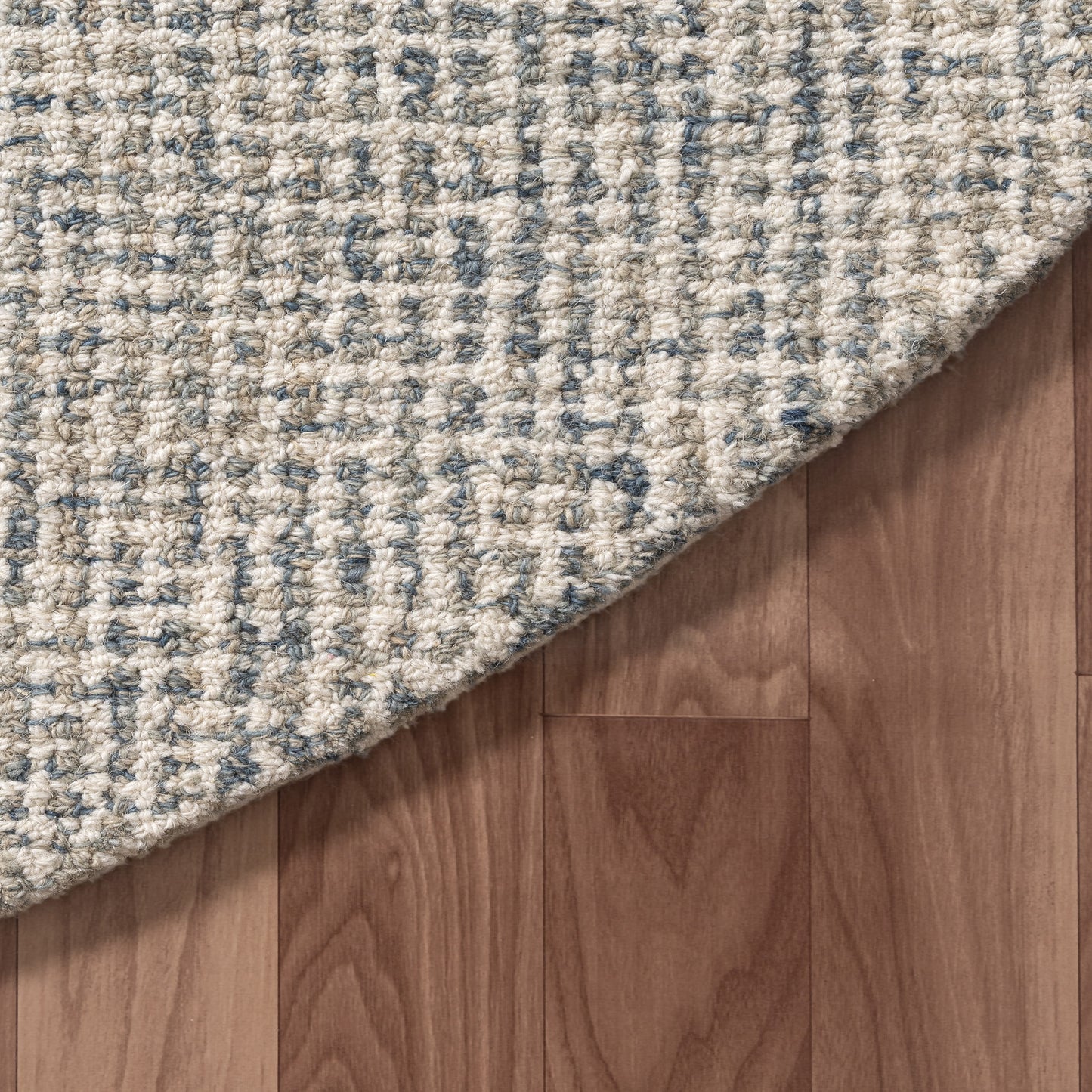 Criss Cross-82202 Contemporary Hand-Tufted Teal/Cream Cotton Indoor Area Rug - LR Home