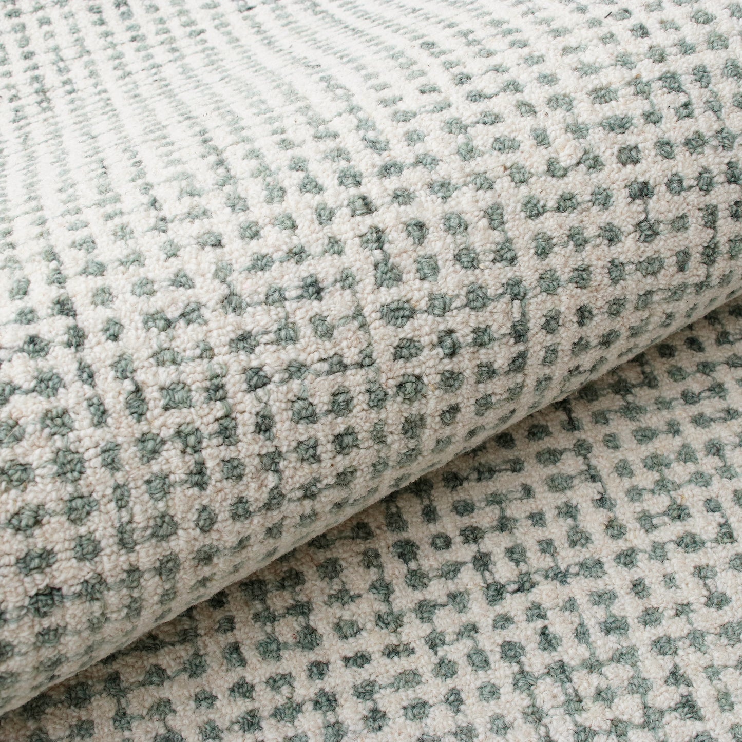 Criss Cross-82376 Contemporary Hand-Tufted Green/ Ivory Cotton Indoor Area Rug - LR Home