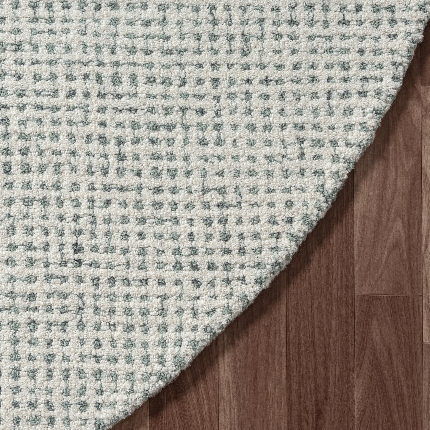 Criss Cross-82376 Contemporary Hand-Tufted Green/ Ivory Cotton Indoor Area Rug - LR Home