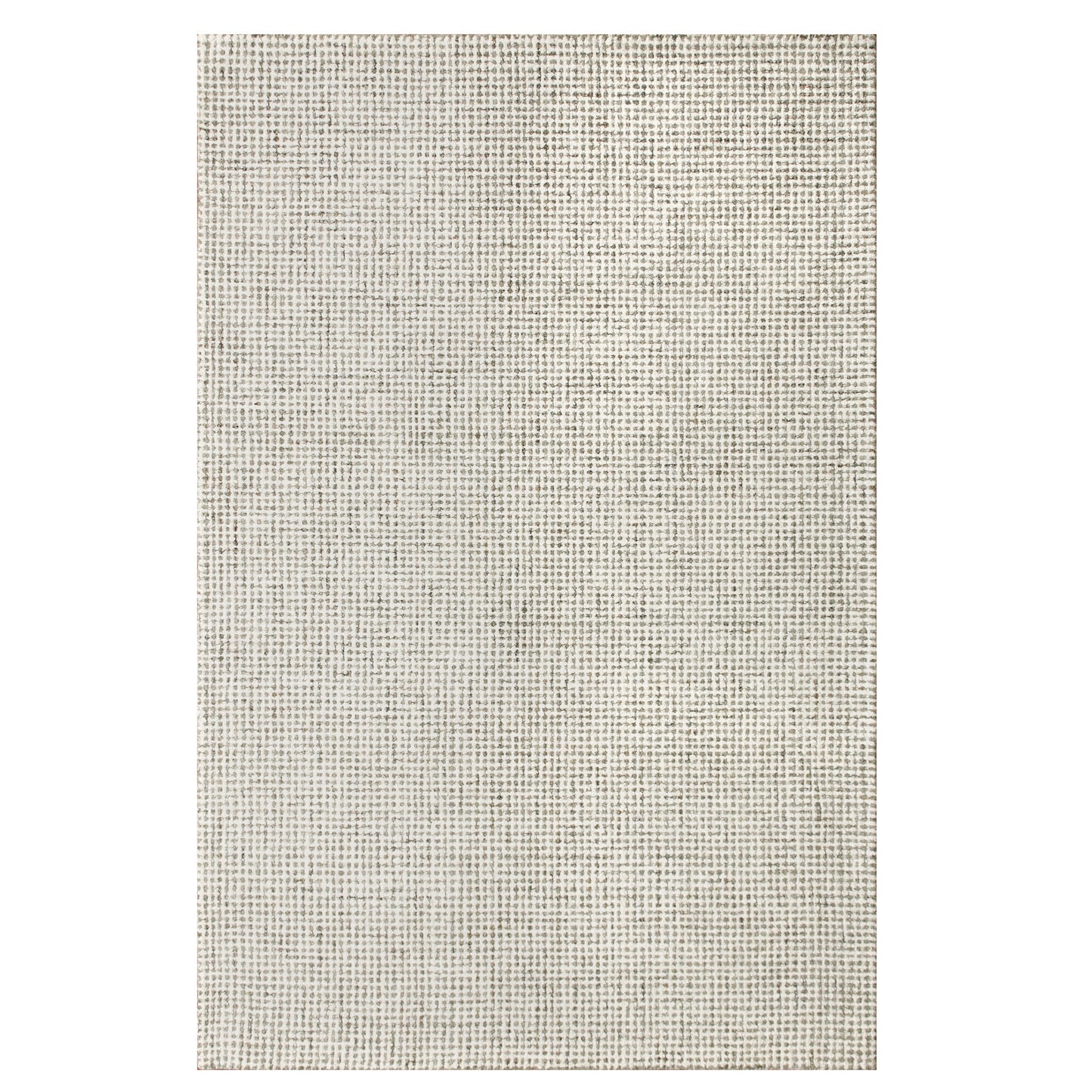 Criss Cross-82378 Contemporary Hand-Tufted Gray/Ivory Cotton Indoor Area Rug - LR Home