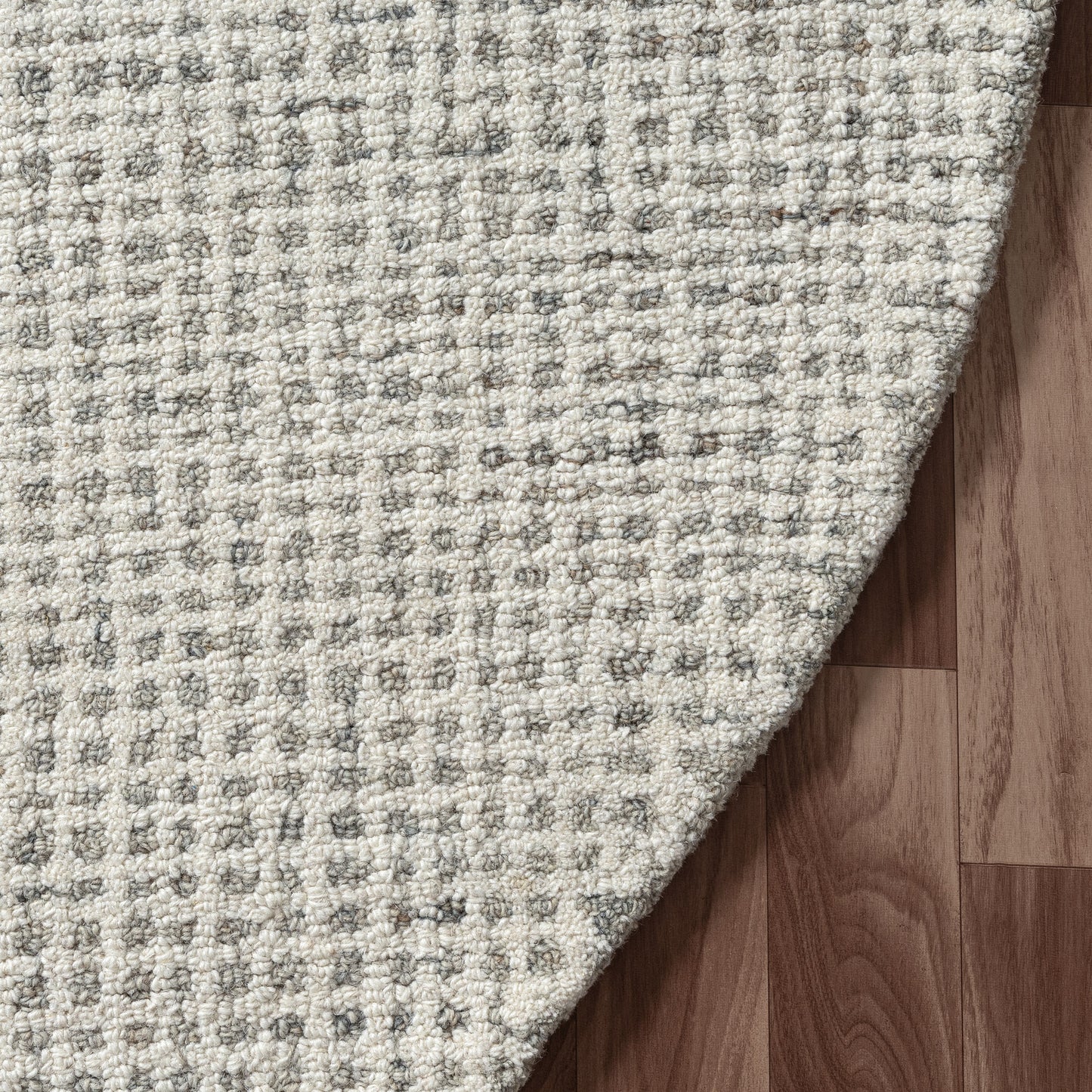 Criss Cross-82378 Contemporary Hand-Tufted Gray/Ivory Cotton Indoor Area Rug - LR Home