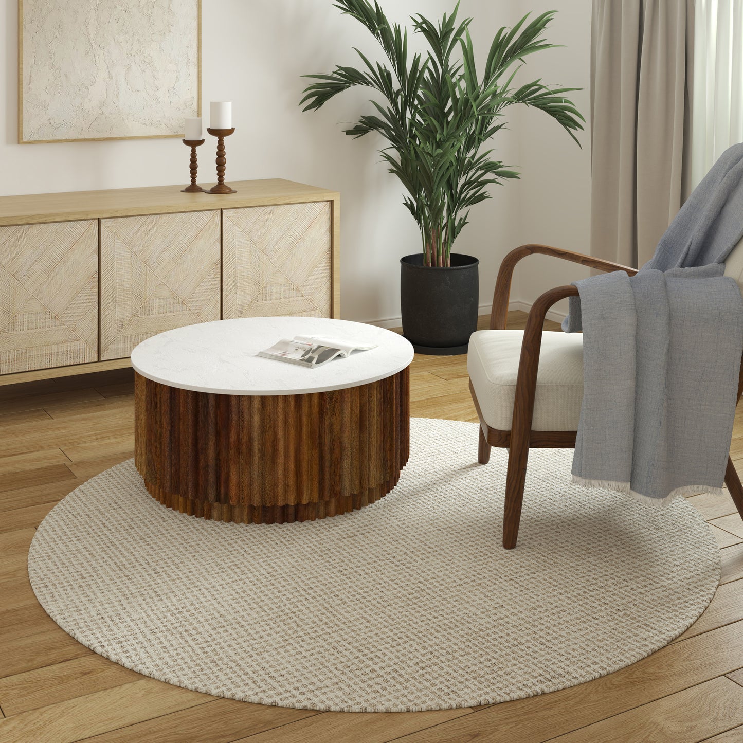 Criss Cross-82380 Contemporary Hand-Tufted Beige/Ivory Cotton Indoor Area Rug - LR Home