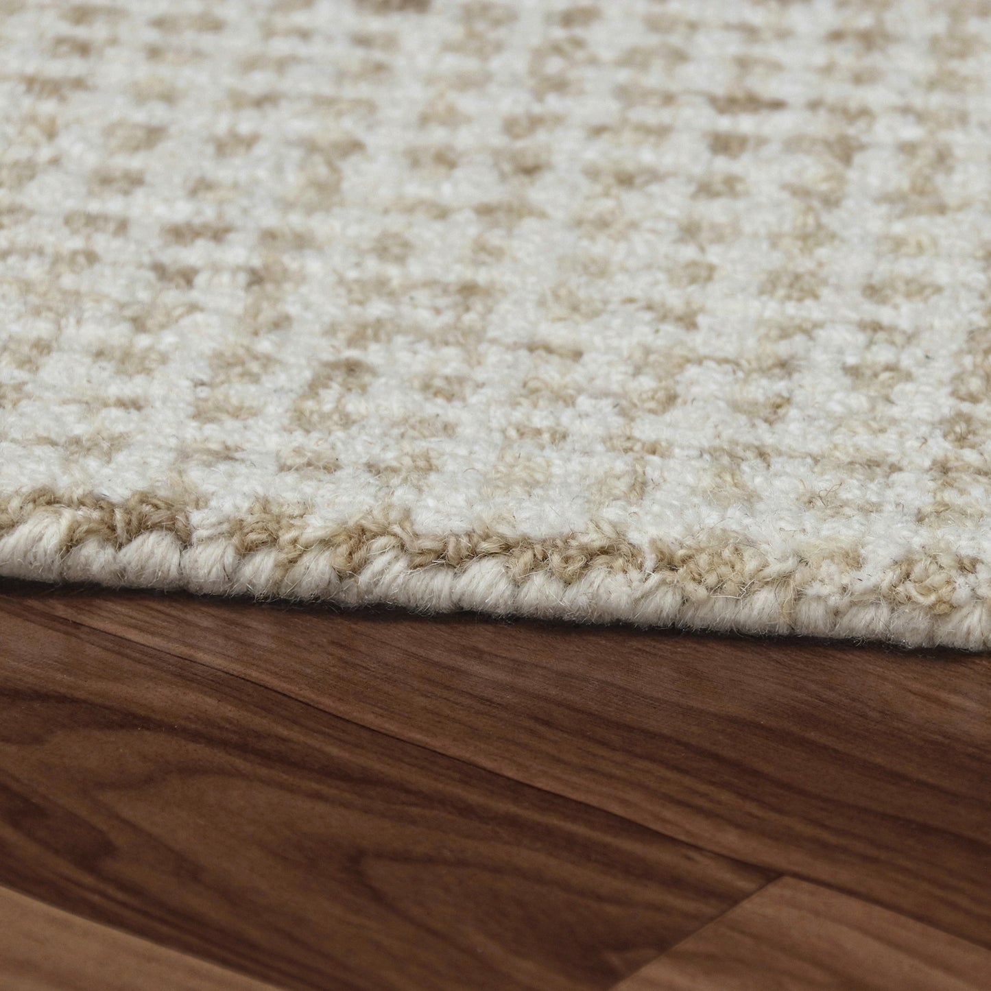 Criss Cross-82380 Contemporary Hand-Tufted Beige/Ivory Cotton Indoor Area Rug - LR Home