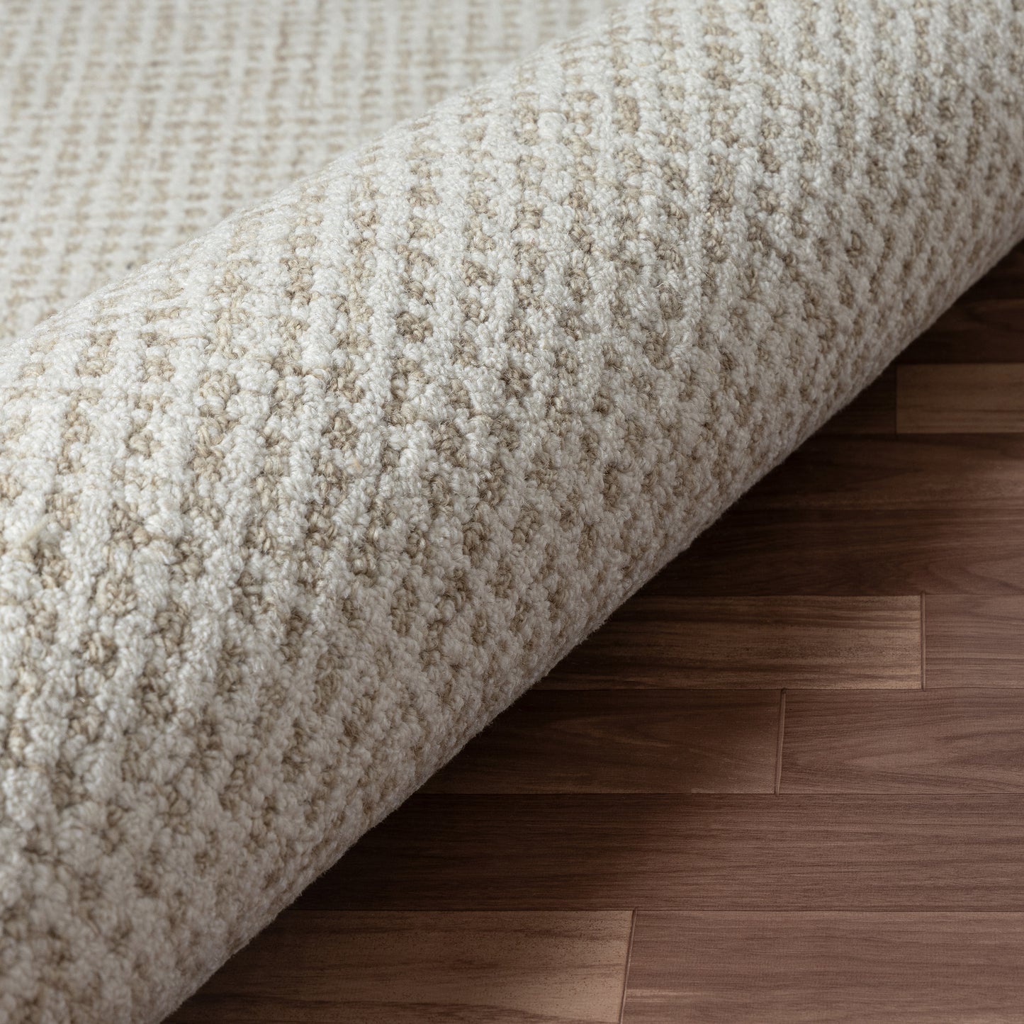 Criss Cross-82380 Contemporary Hand-Tufted Beige/Ivory Cotton Indoor Area Rug - LR Home