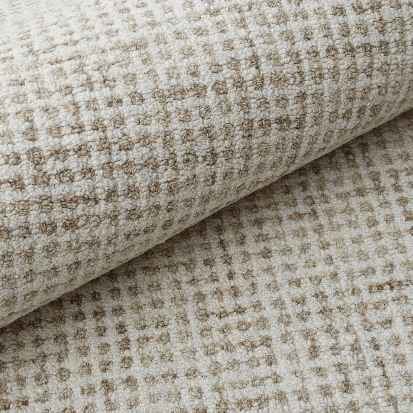Criss Cross-82380 Contemporary Hand-Tufted Beige/Ivory Cotton Indoor Area Rug - LR Home