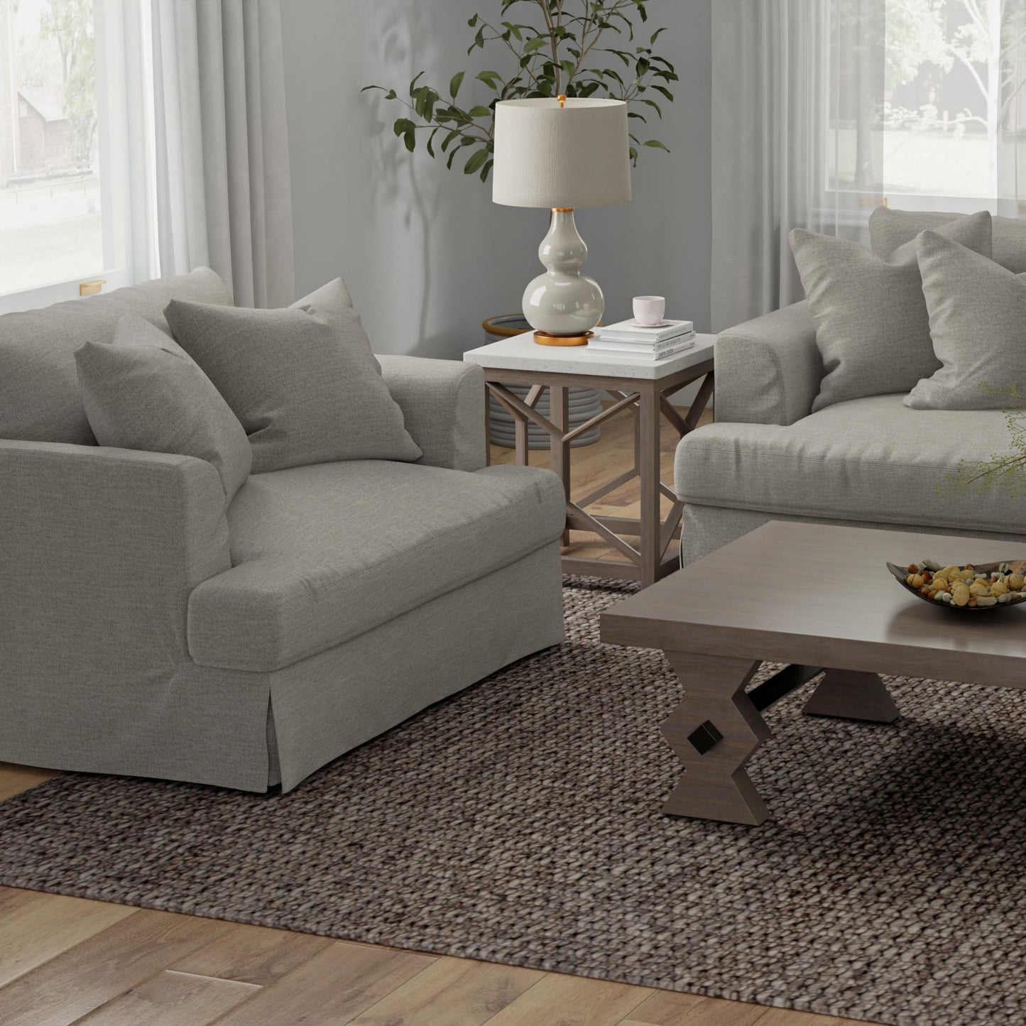 Cozy CZY111 Brown Hand Woven Rug - Rizzy