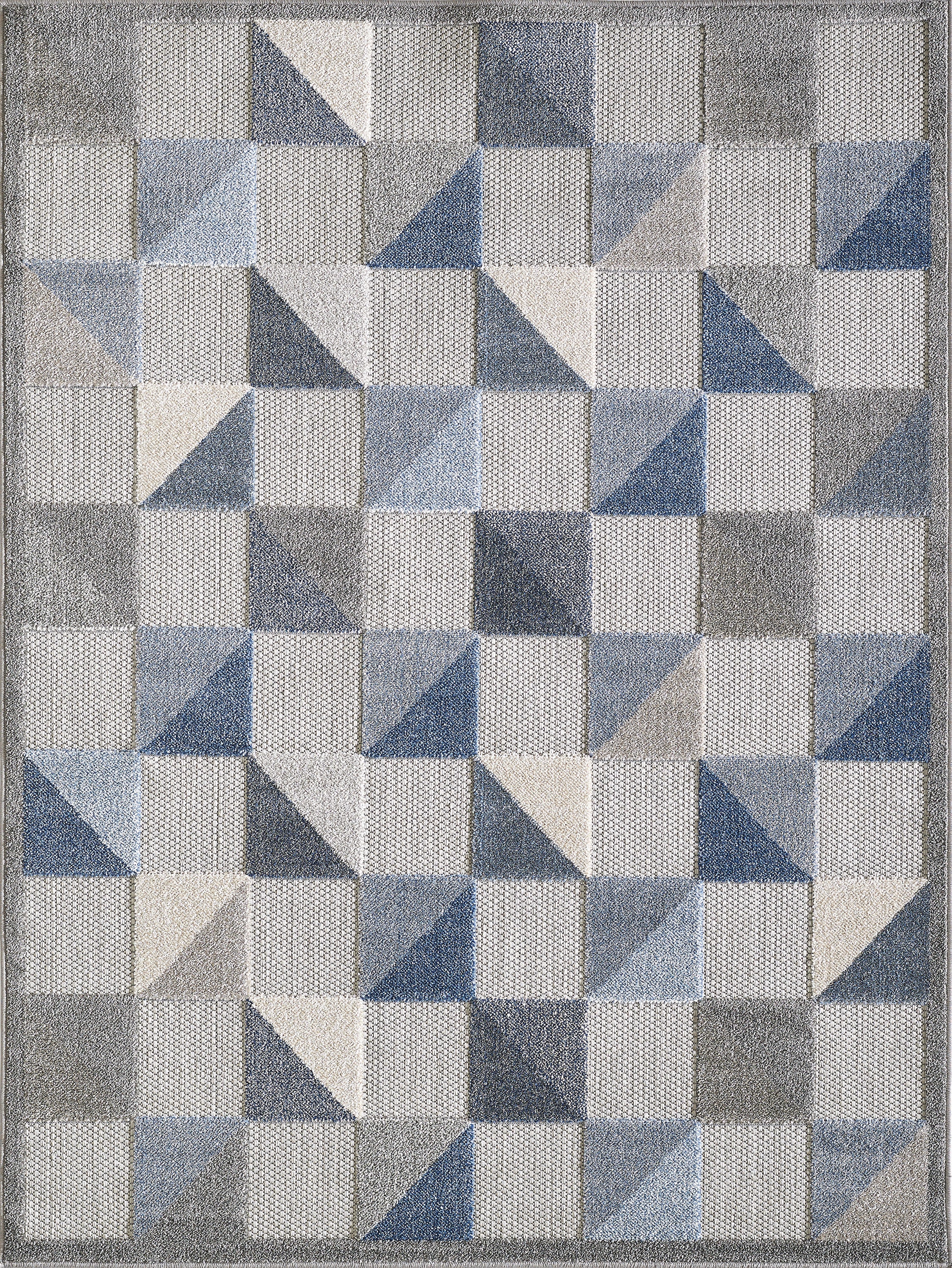 Calla Area Rugs Calla 6923 Blue Scope Machine Woven Performance Area Rug - KAS – Rug ...