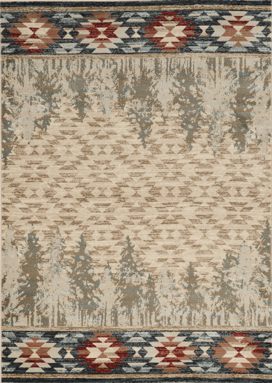 Chester 5635 Ivory Pines Machine Woven Performance Area Rug - KAS