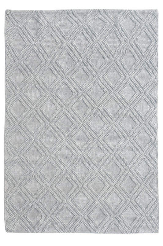 Chloe 7721 Grey Diamond Handwoven Performance Area Rug - KAS