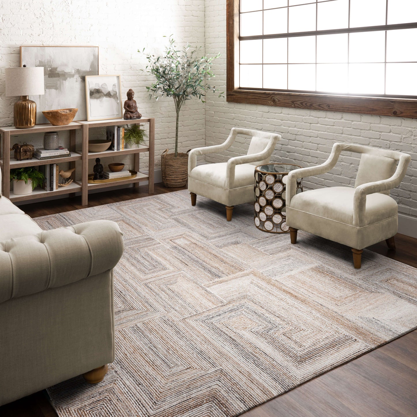 Cloverdale Beige Steel Area Rug - Karastan