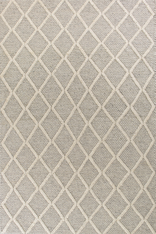 Cortico 6161 Grey Diamonds Handwoven Area Rug - KAS