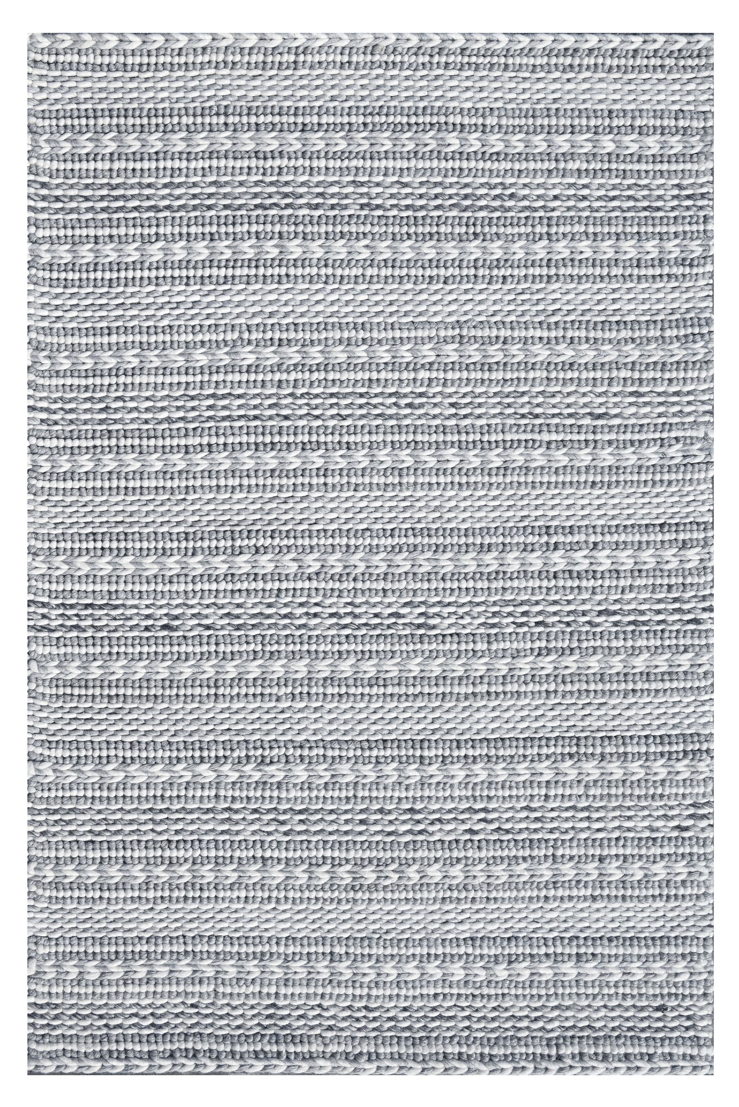 Cortico 6164 Grey/Ivory Cozy Handwoven Area Rug - KAS