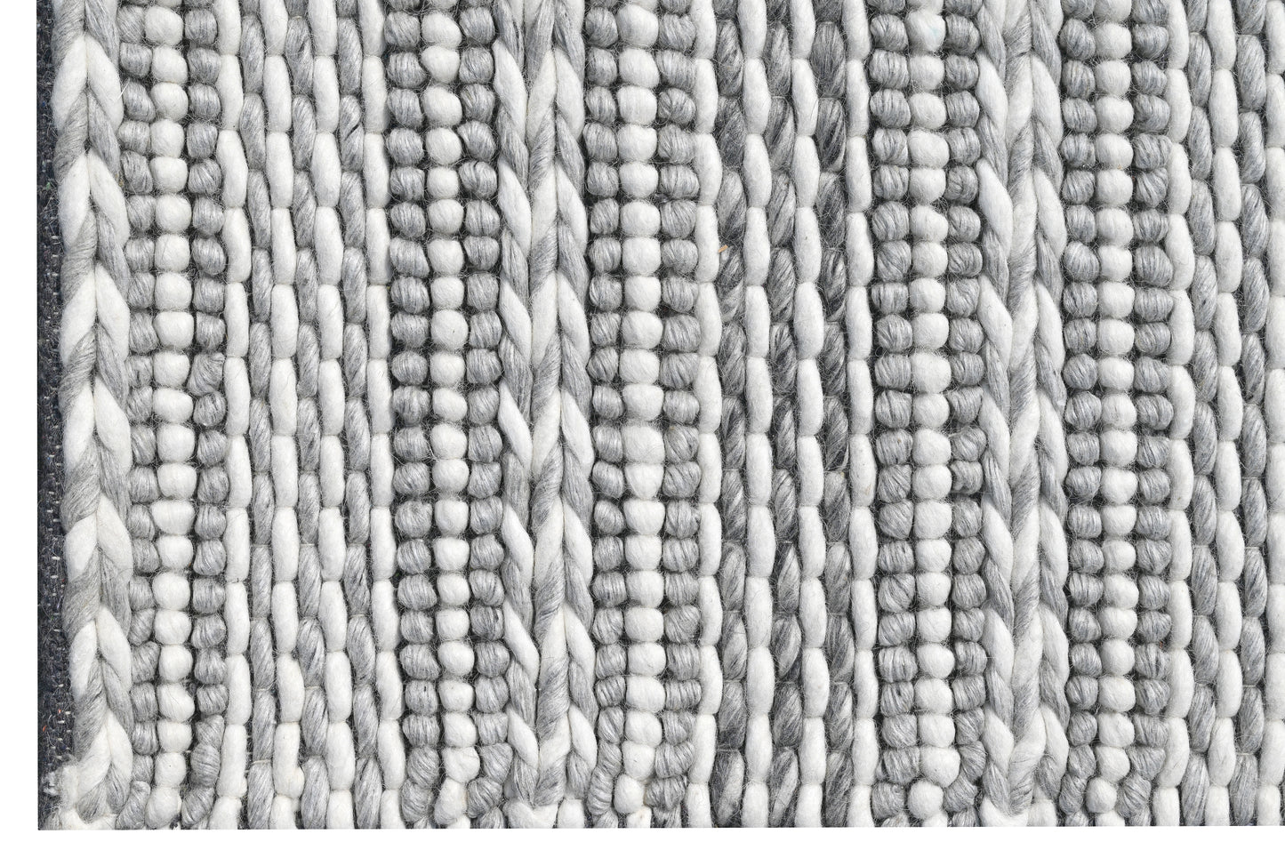 Cortico 6164 Grey/Ivory Cozy Handwoven Area Rug - KAS