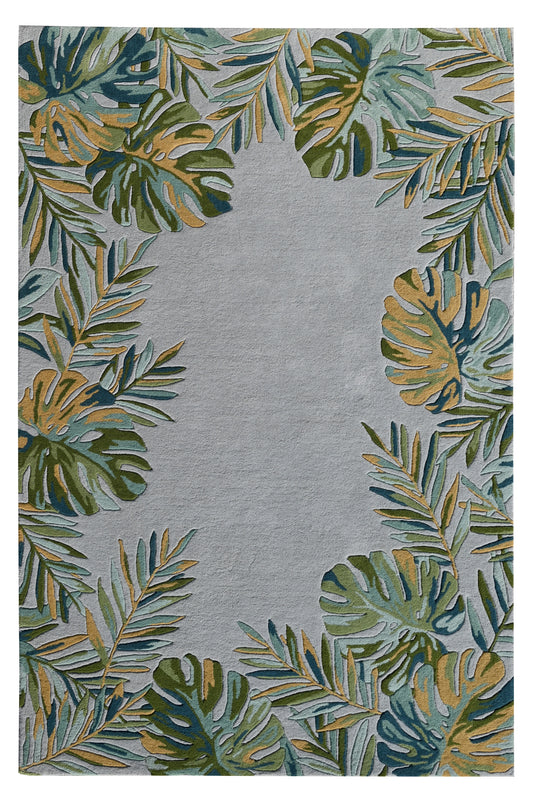 Cove 3003 Grey/Green Tropics Hand Tufted Area Rug - KAS