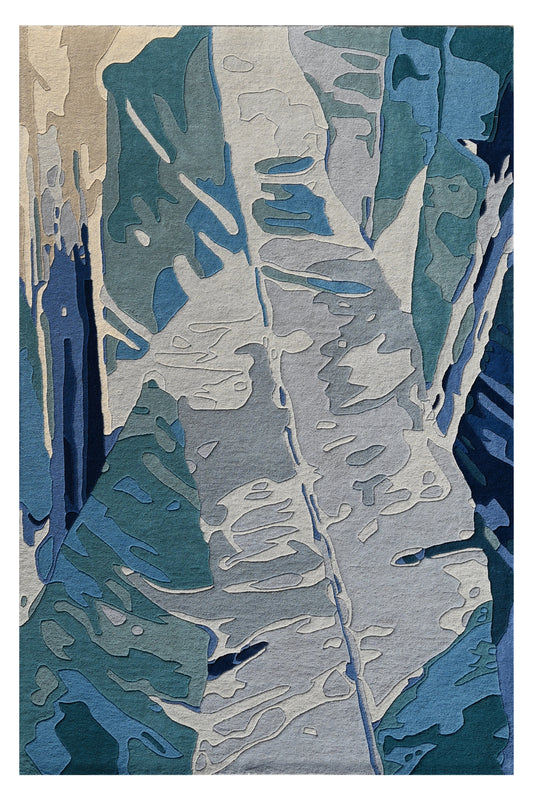 Cove 3006 Ivory/Blue Illusion Hand Tufted Area Rug - KAS