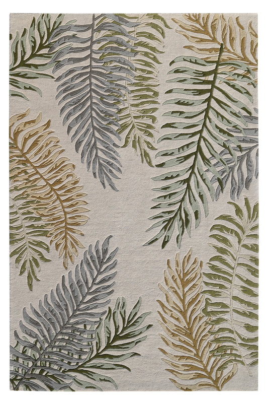 Cove 3008 Ivory Ferns Hand Tufted Area Rug - KAS