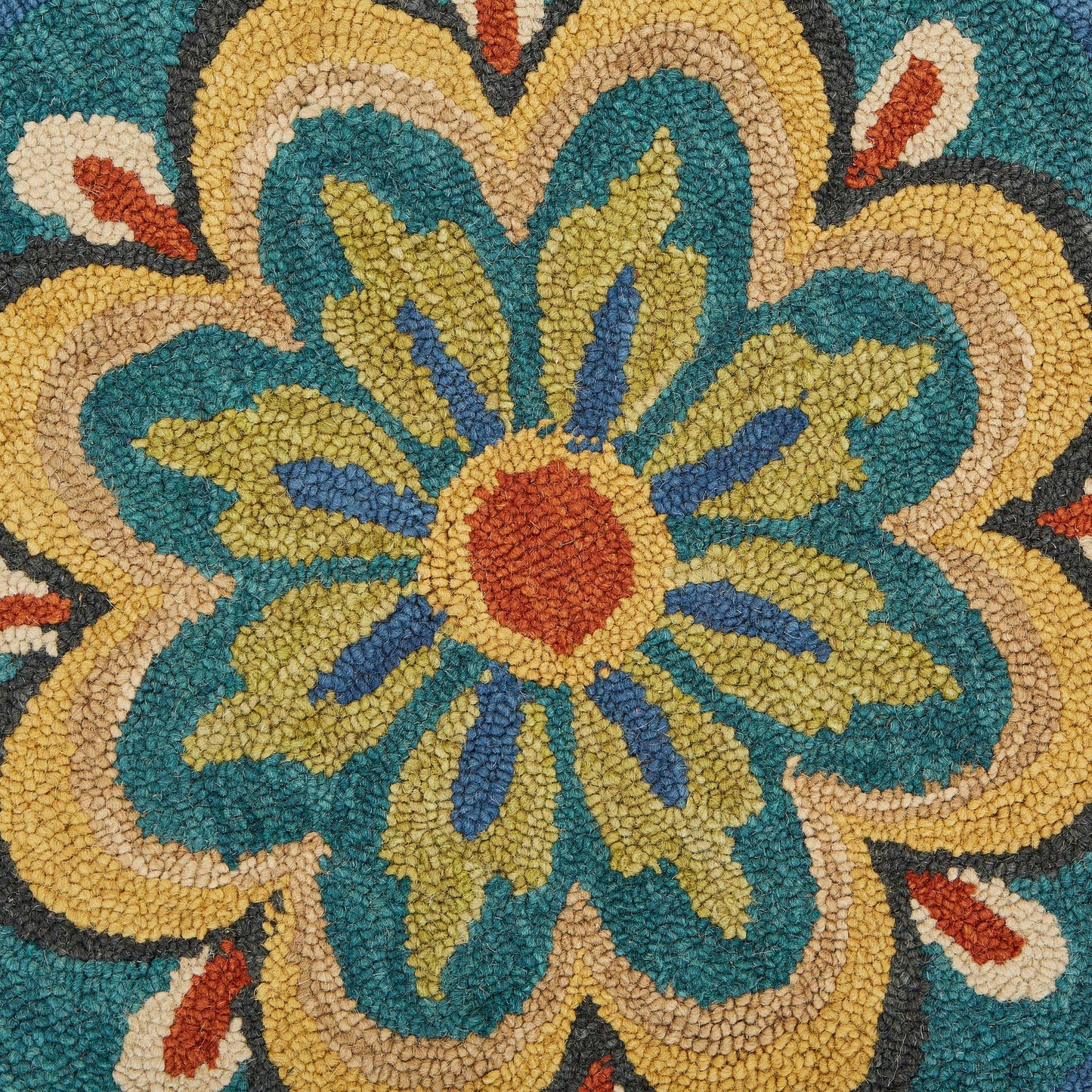 DAZZL-54026 Bohemian/Eclectic Hand-Tufted Blue Wool Indoor Area Rugs - LR Home
