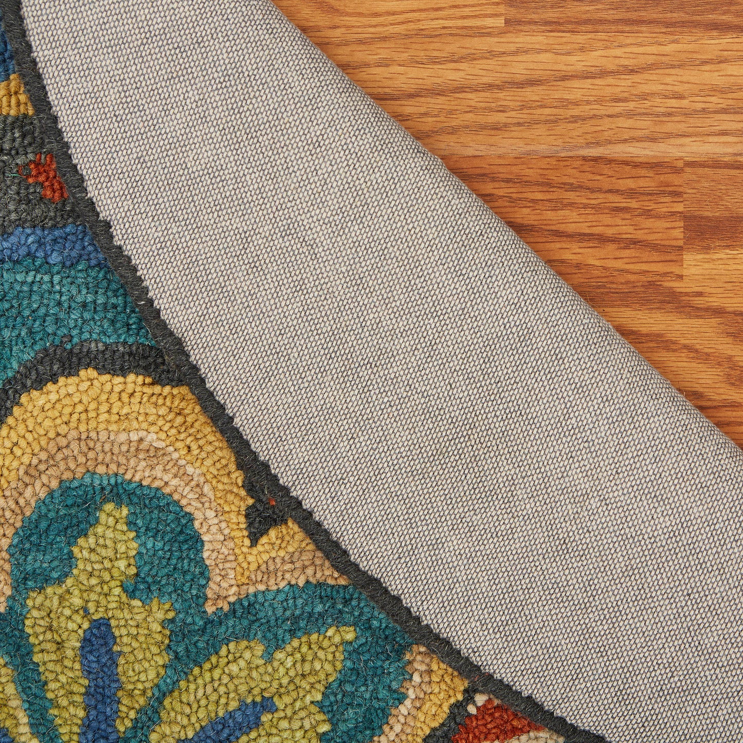 DAZZL-54026 Bohemian/Eclectic Hand-Tufted Blue Wool Indoor Area Rugs - LR Home