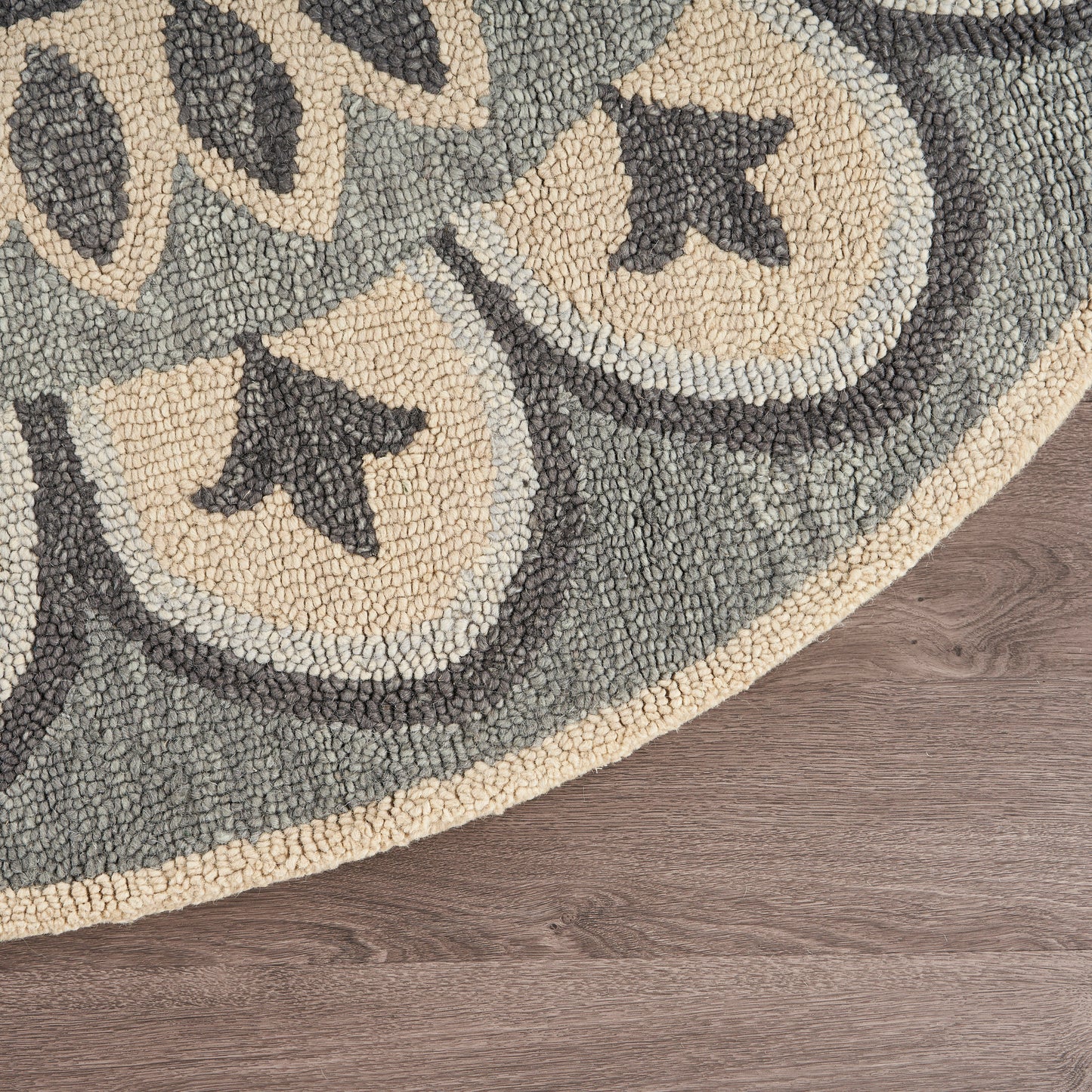 Dazzle-54054 Contemporary Hand-Tufted Gray/Beige Cotton Indoor Area Rug - LR Home