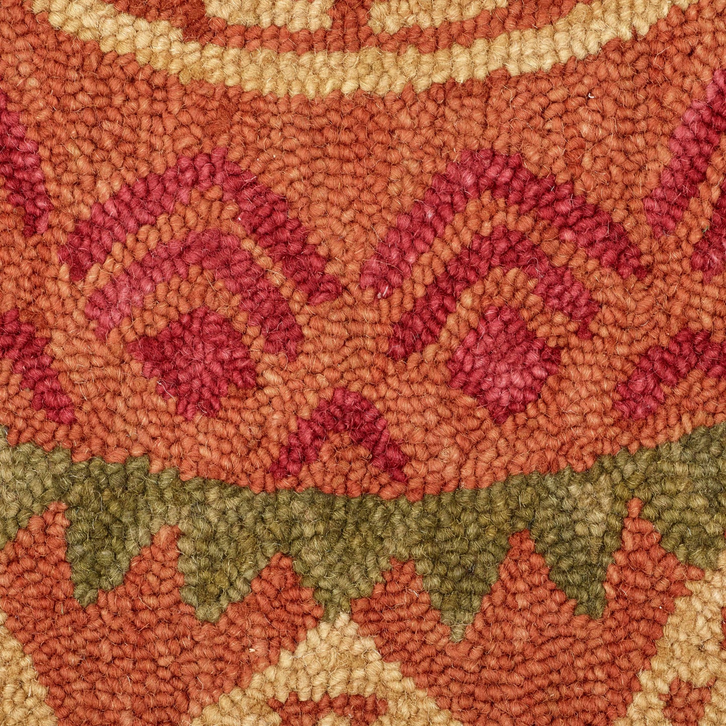 DAZZL-54059 Transitional/Casual Hand-Tufted Rust Wool Indoor Area Rugs - LR Home