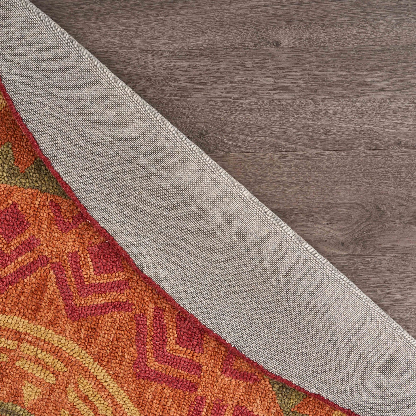 DAZZL-54059 Transitional/Casual Hand-Tufted Rust Wool Indoor Area Rugs - LR Home
