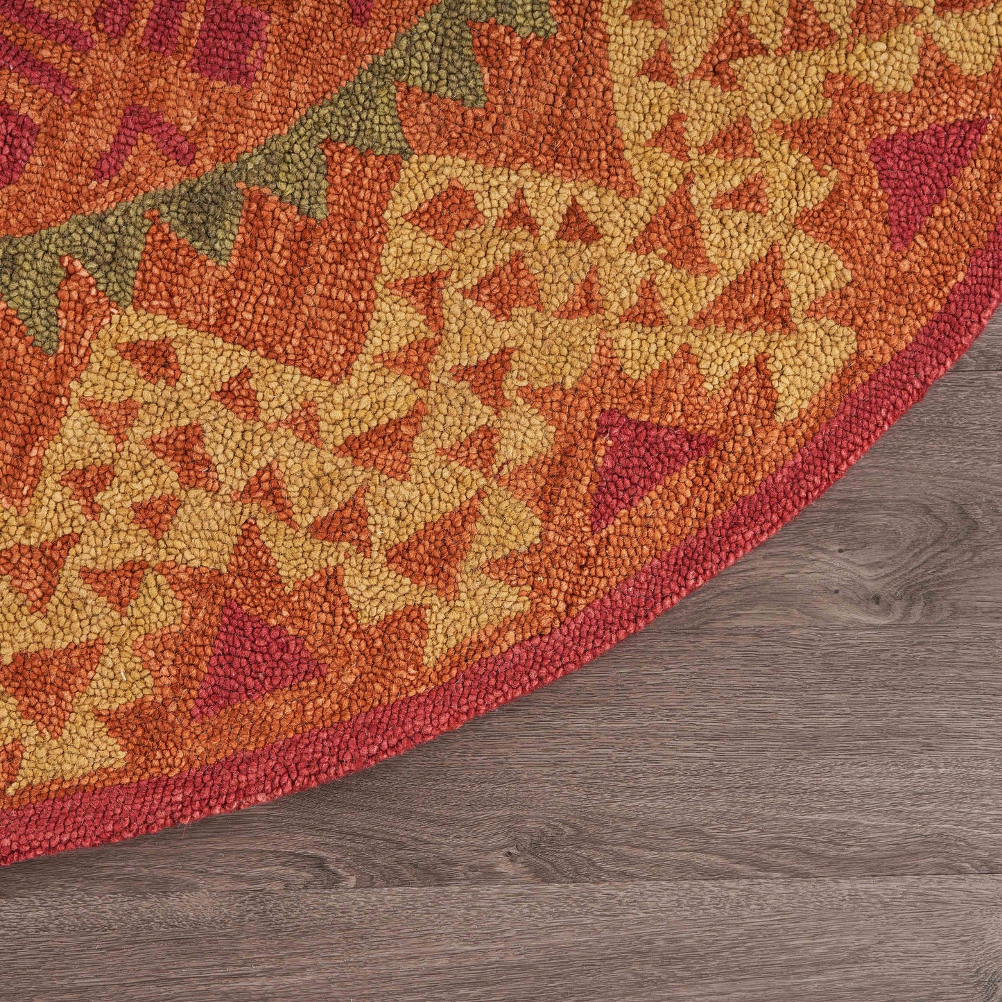 DAZZL-54059 Transitional/Casual Hand-Tufted Rust Wool Indoor Area Rugs - LR Home