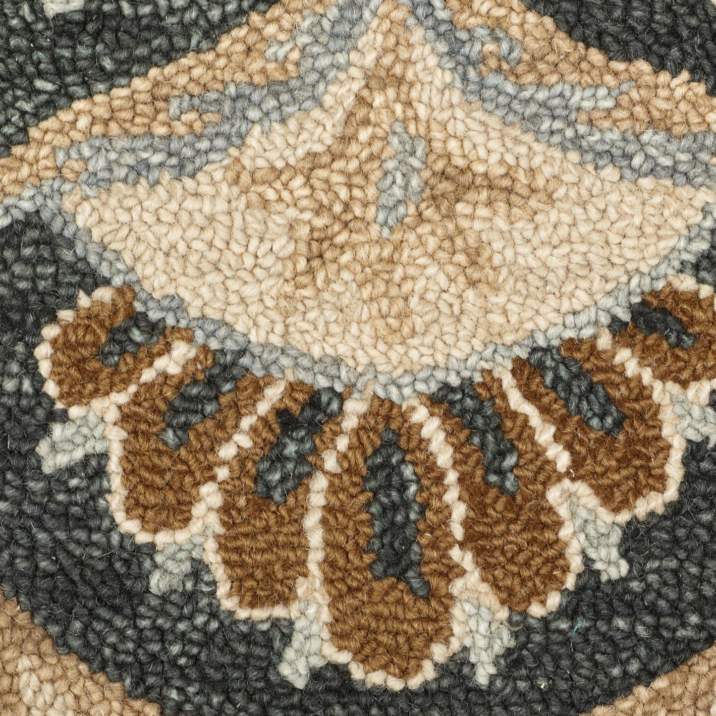 DAZZL-54062 Classic/Traditional Hand-Tufted Black Wool Indoor Area Rugs - LR Home