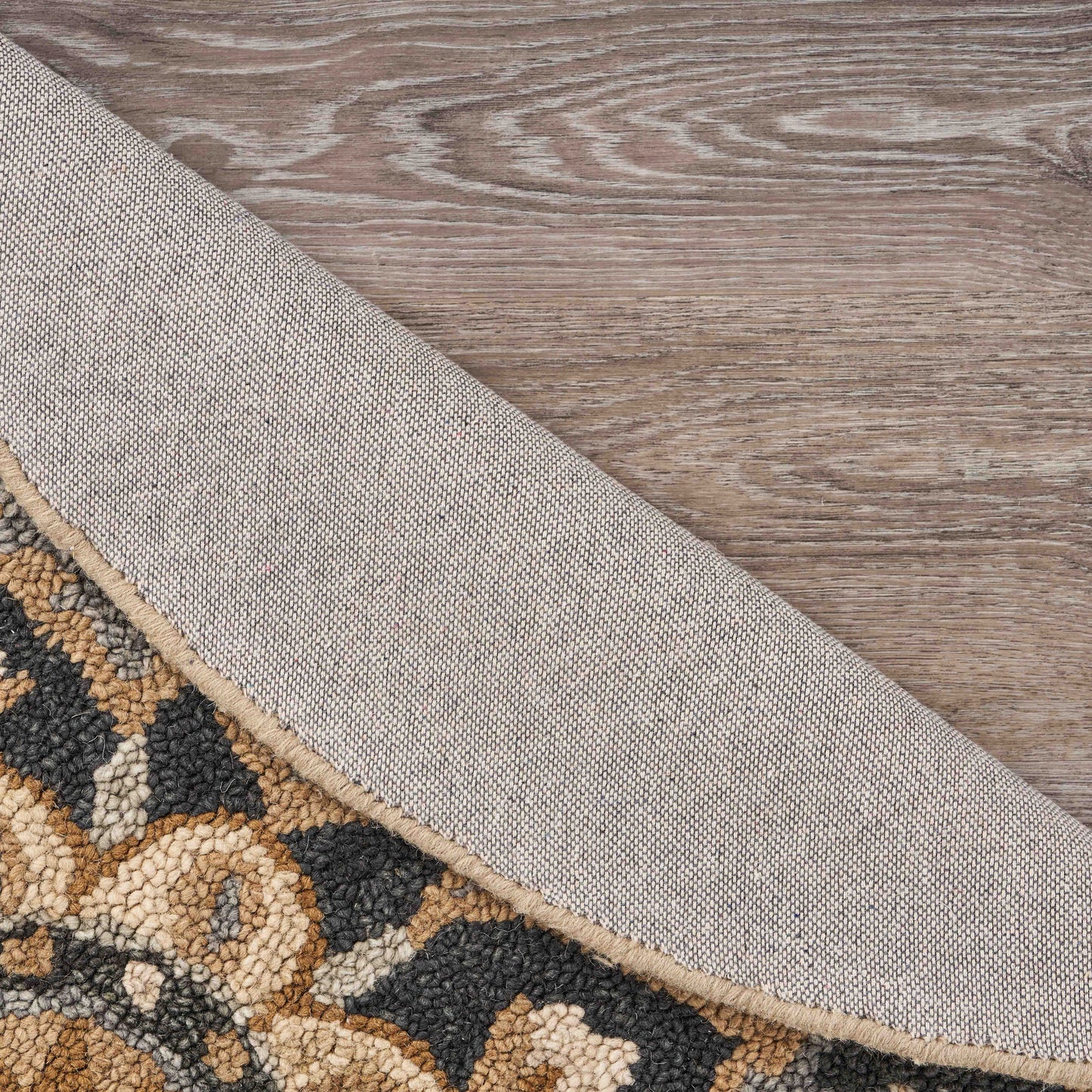 DAZZL-54062 Classic/Traditional Hand-Tufted Black Wool Indoor Area Rugs - LR Home