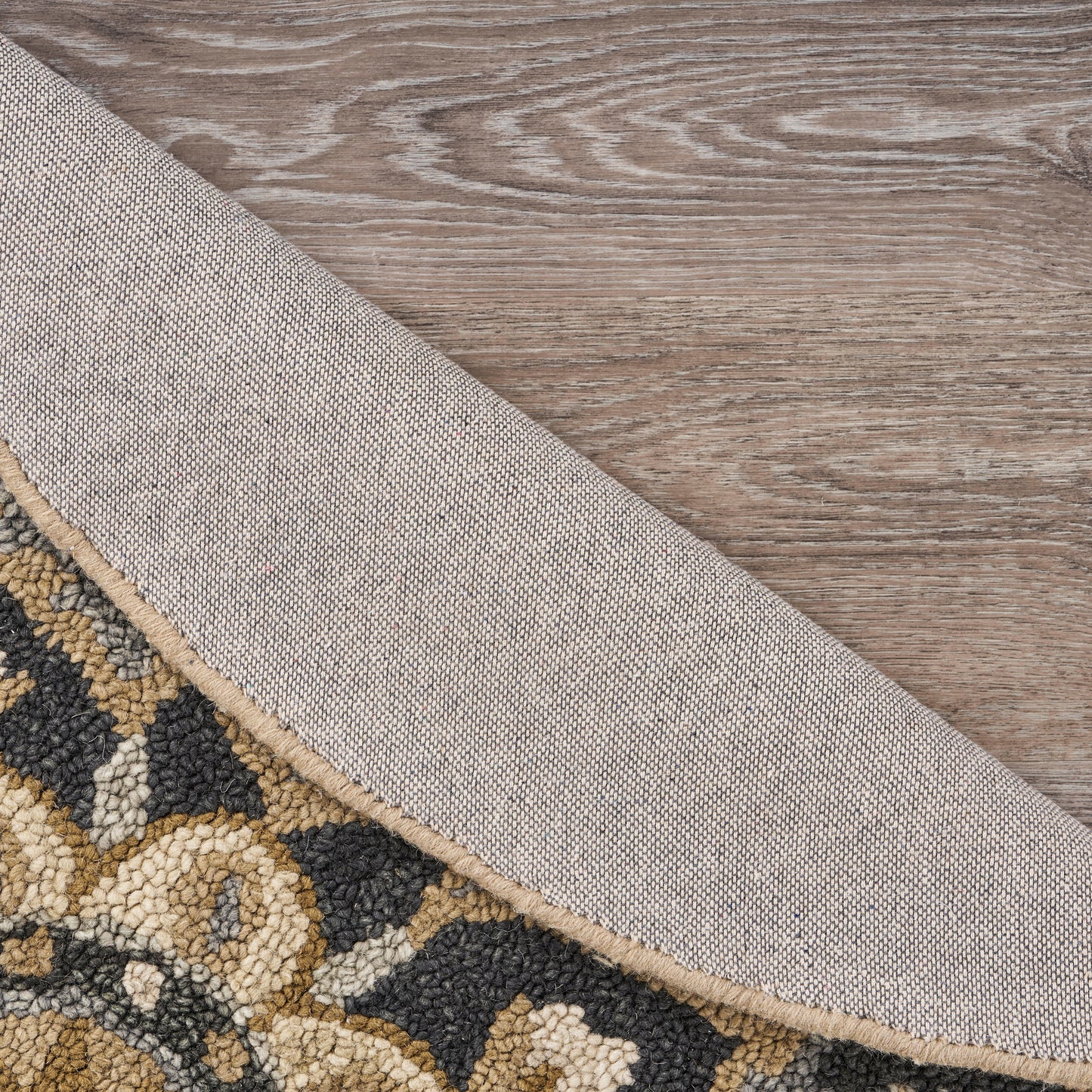 Dazzle-54062 Contemporary Hand-Tufted Black/Beige Cotton Indoor Area Rug - LR Home
