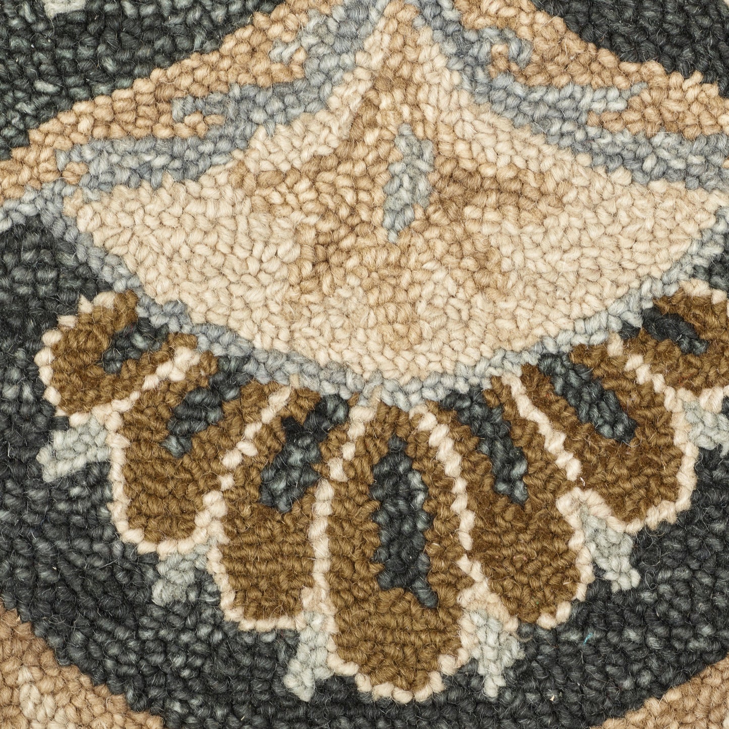 Dazzle-54062 Contemporary Hand-Tufted Black/Beige Cotton Indoor Area Rug - LR Home