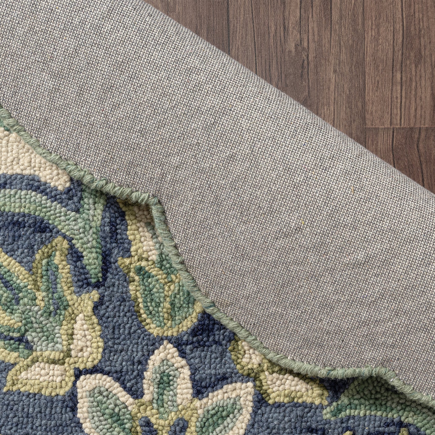 Dazzle-54076 Contemporary Hand-Tufted Green/Ivory Cotton Indoor Area Rug - LR Home