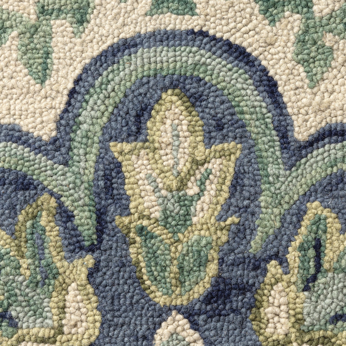 Dazzle-54076 Contemporary Hand-Tufted Green/Ivory Cotton Indoor Area Rug - LR Home