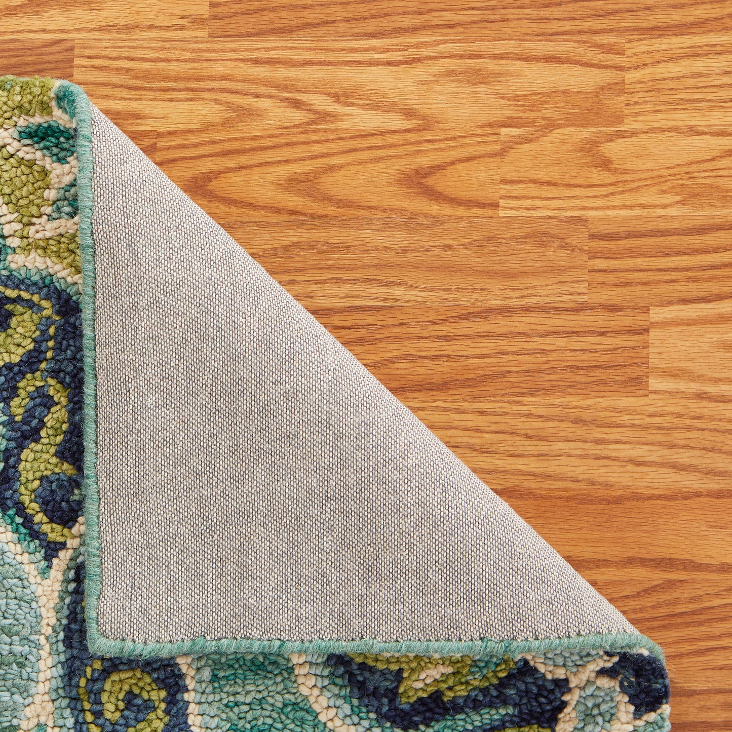 DAZZL-54076 Bohemian/Eclectic Hand-Tufted Green Wool Indoor Area Rugs - LR Home