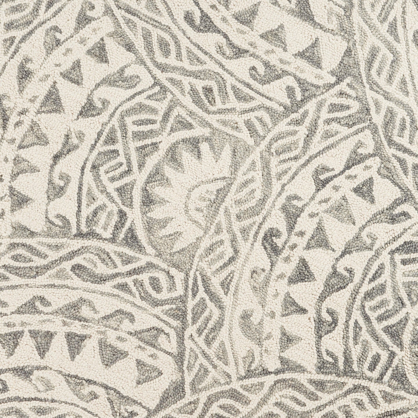 DAZZL-54087 Transitional/Casual Hand-Tufted Ivory/Gray Wool Indoor Area Rugs - LR Home