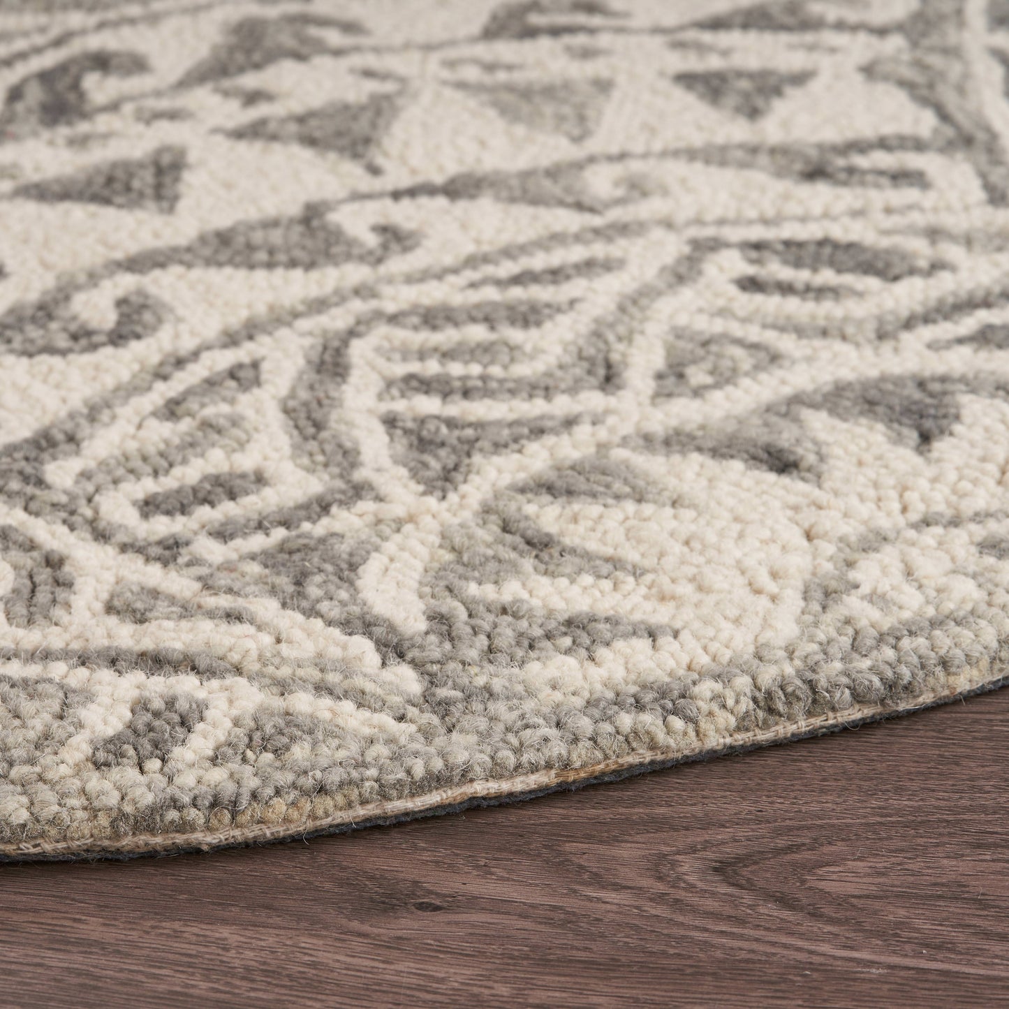 DAZZL-54087 Transitional/Casual Hand-Tufted Ivory/Gray Wool Indoor Area Rugs - LR Home