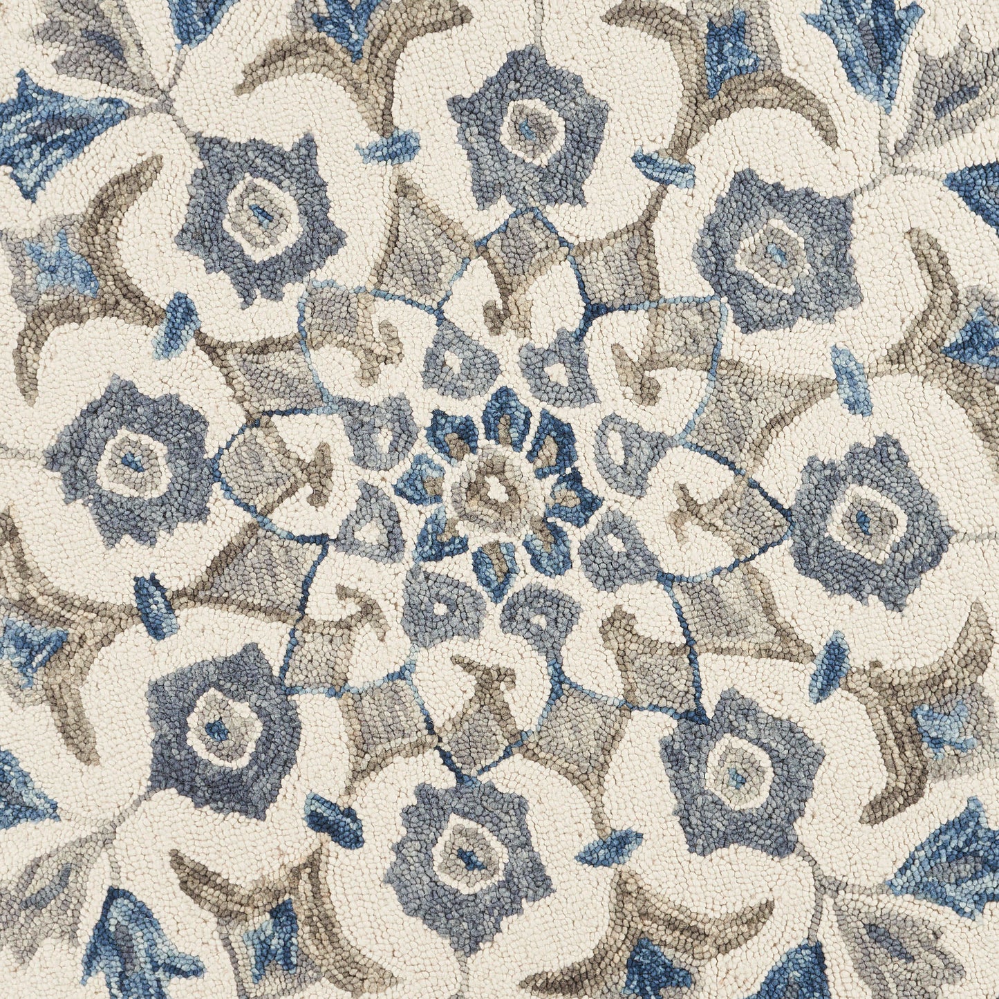 DAZZL-54090 Farmhouse Hand-Tufted Ivory Wool Indoor Area Rugs - LR Home