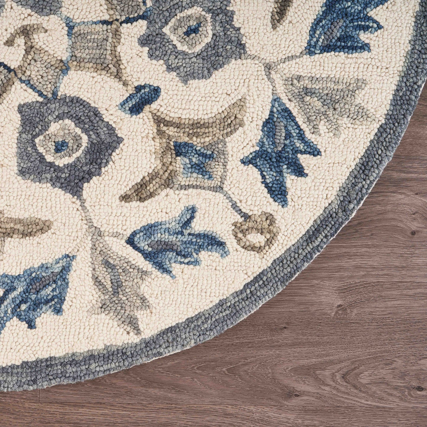 DAZZL-54090 Farmhouse Hand-Tufted Ivory Wool Indoor Area Rugs - LR Home