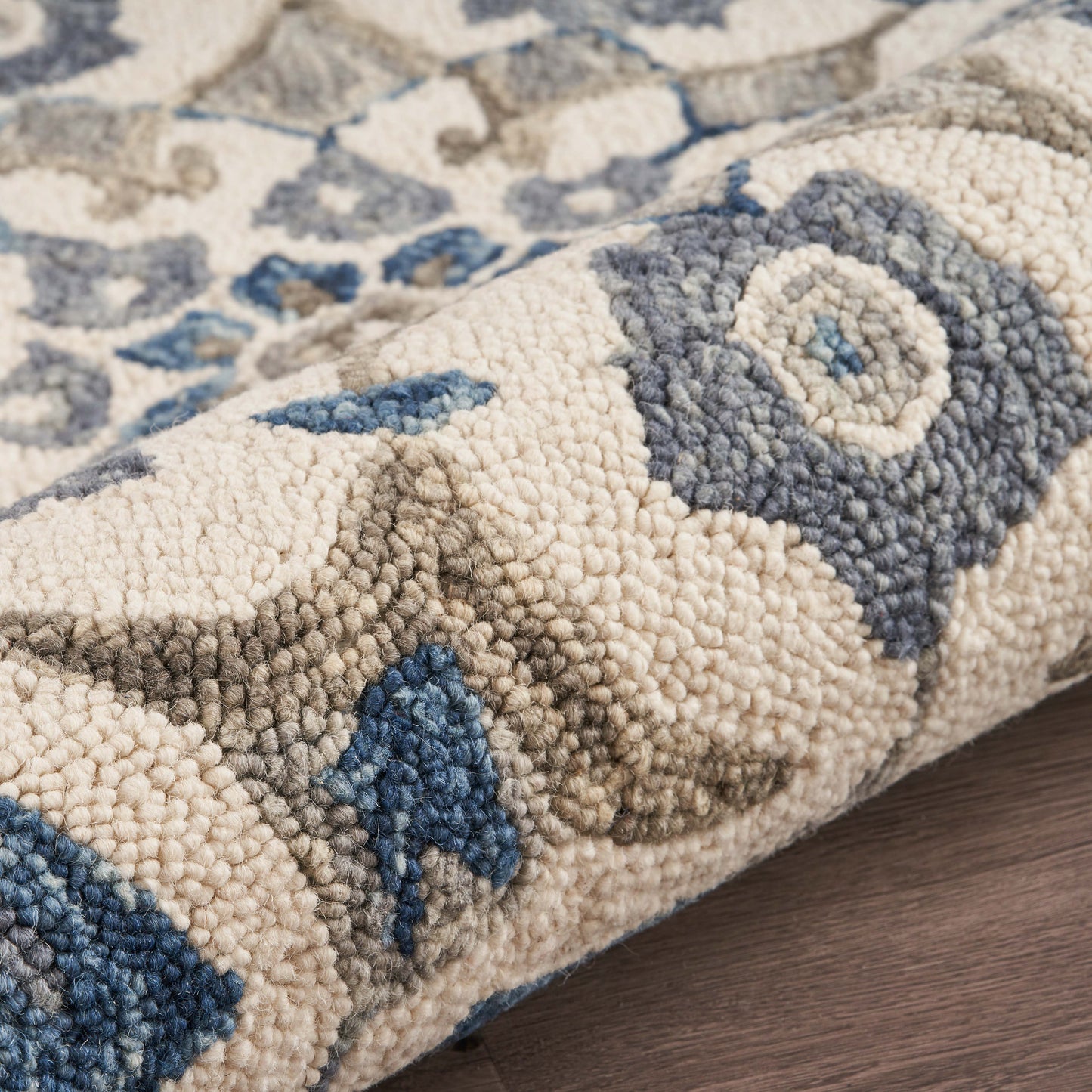 DAZZL-54090 Farmhouse Hand-Tufted Ivory Wool Indoor Area Rugs - LR Home