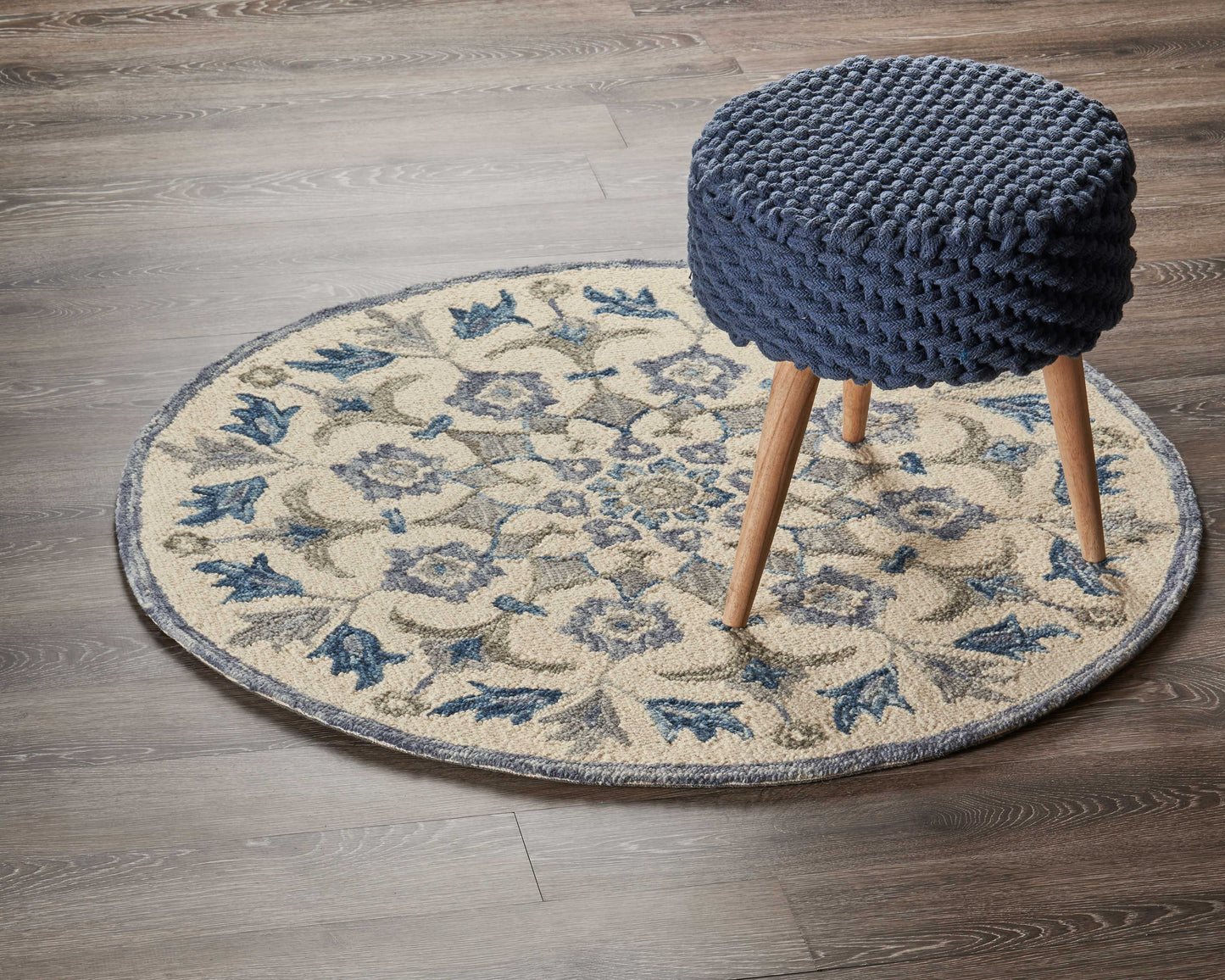 Dazzle-54090 Farmhouse Hand-Tufted Ivory Cotton Indoor Area Rug - LR Home
