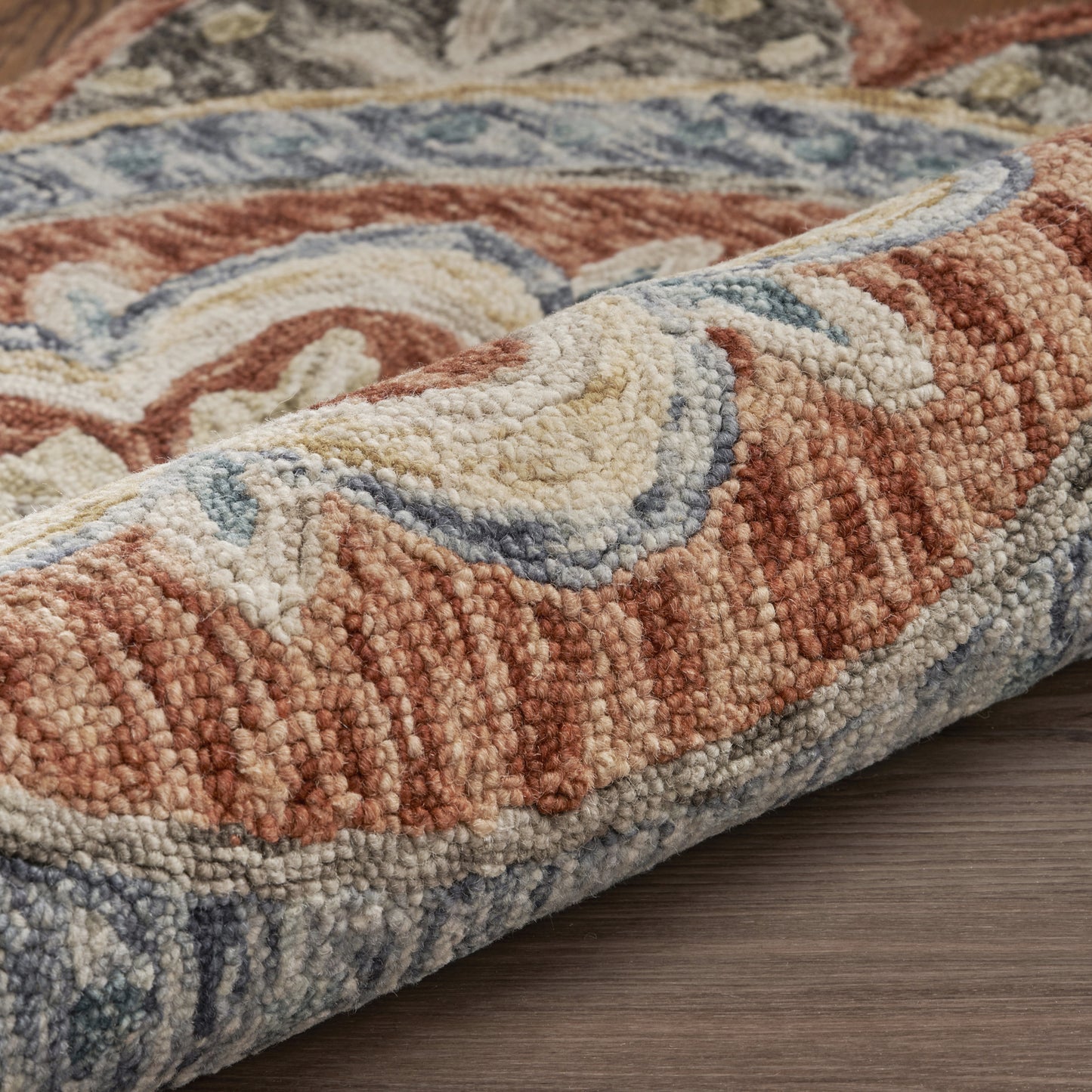 Dazzle-54091 Contemporary Hand-Tufted Rust Cotton Indoor Area Rug - LR Home