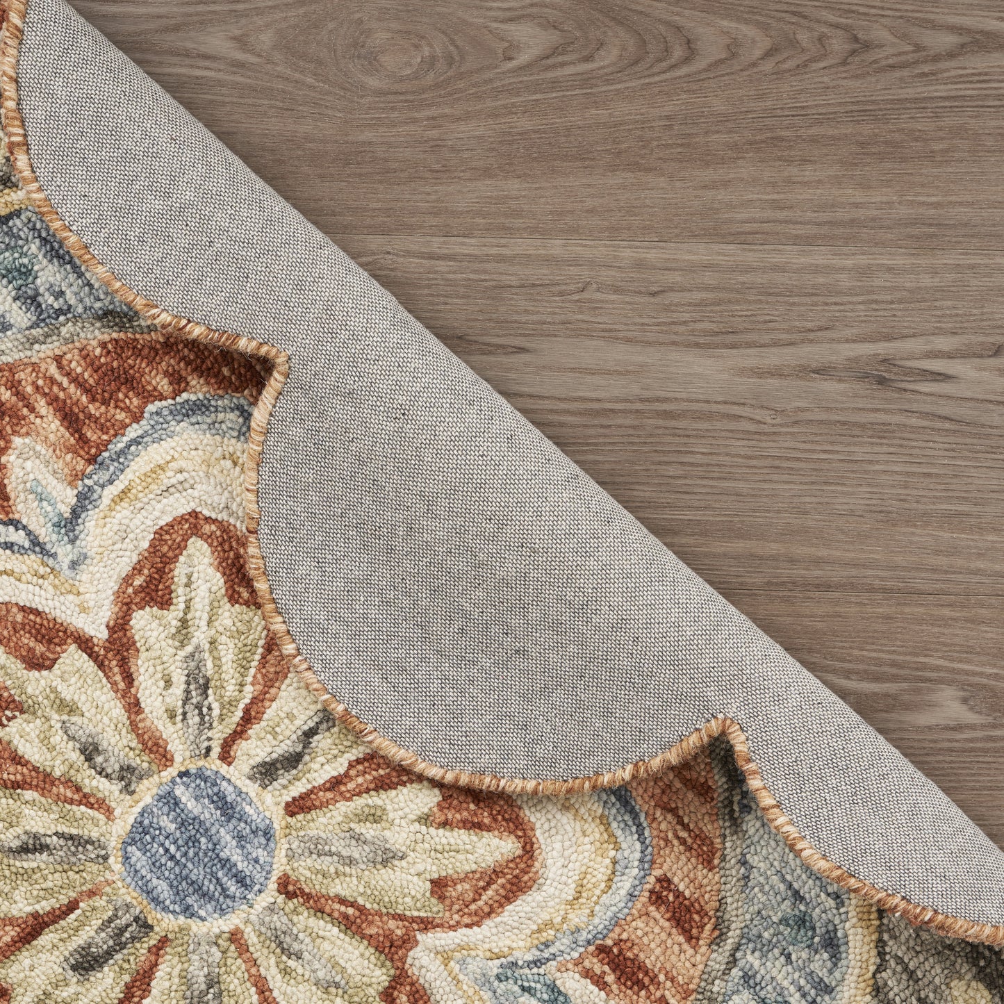 Dazzle-54091 Contemporary Hand-Tufted Rust Cotton Indoor Area Rug - LR Home