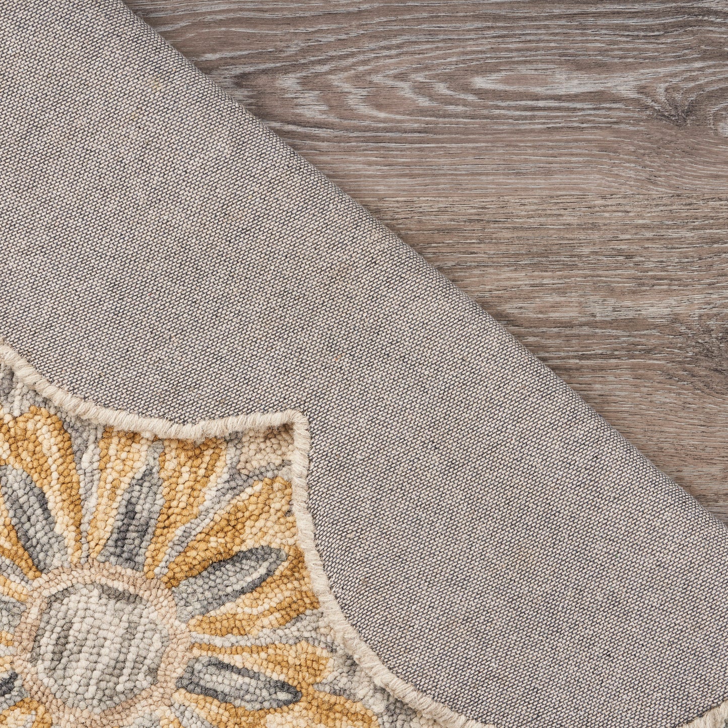 DAZZL-54091 Classic/Traditional Hand-Tufted Gray Wool Indoor Area Rugs - LR Home