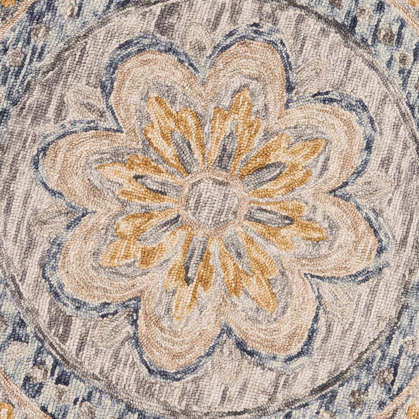 DAZZL-54091 Classic/Traditional Hand-Tufted Gray Wool Indoor Area Rugs - LR Home
