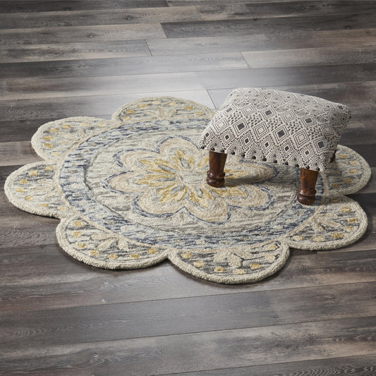 Dazzle-54092 Contemporary Hand-Tufted Gray Cotton Indoor Area Rug - LR Home