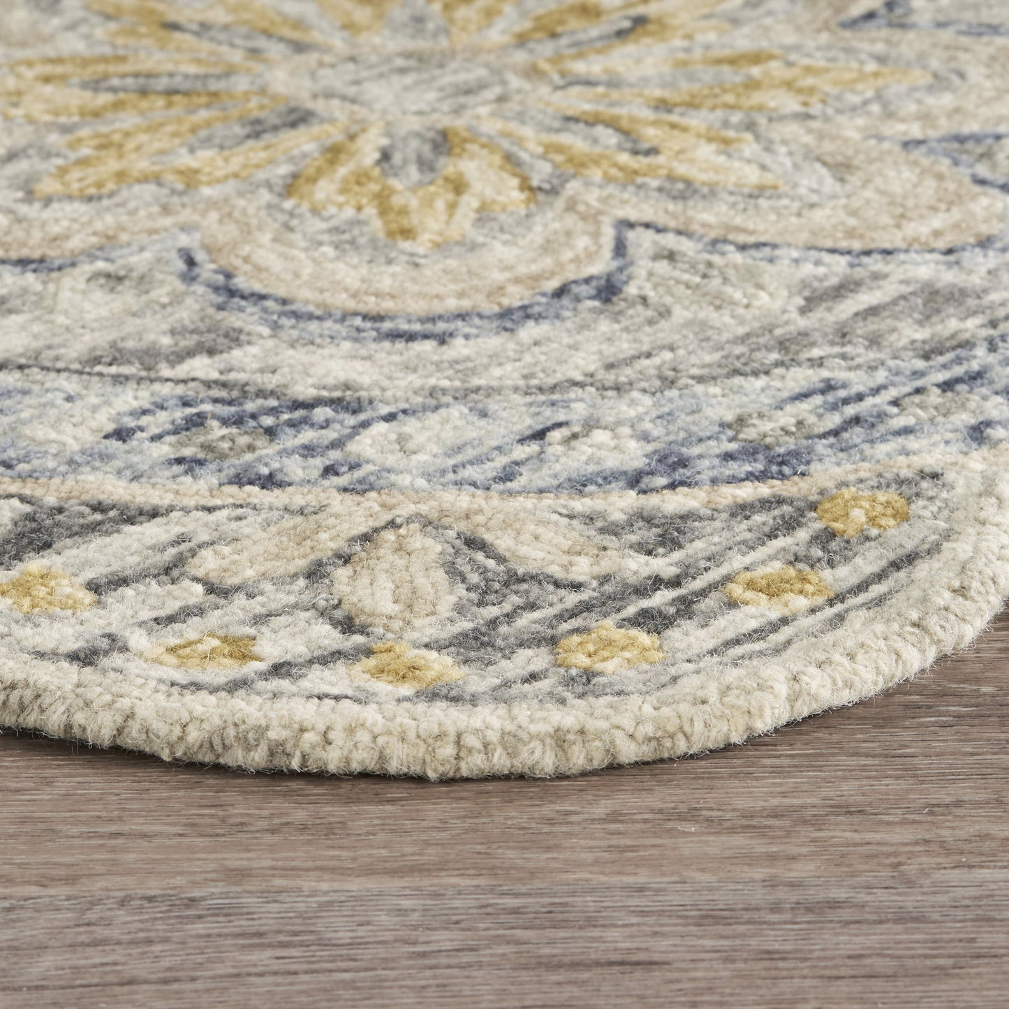 Dazzle-54092 Contemporary Hand-Tufted Gray Cotton Indoor Area Rug - LR Home